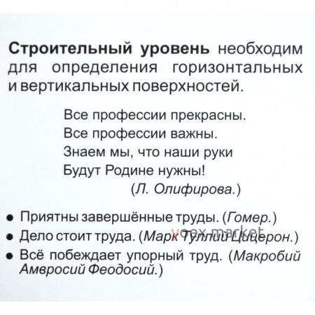 Ручные инструменты строителя: 12 развивающих карточек с красочными картинками, стихами и загадками для занятий с детьми