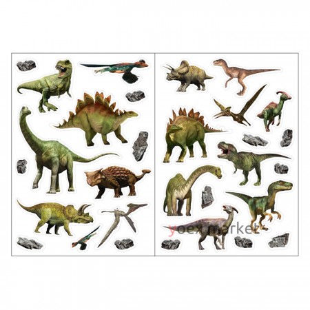 Наклейки многоразовые «Настоящие динозавры»
