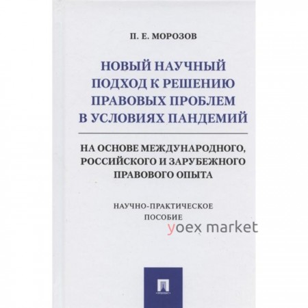 Новый научный подход к решению правовых проблем в условиях пандемий. Морозов П.