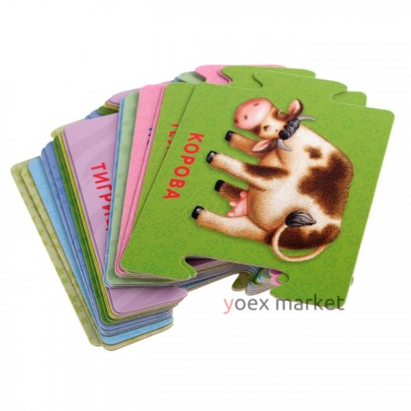 Развивающие карточки-пазлы «Малыш и мама», 20 карточек