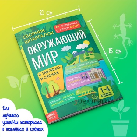 Сборник шпаргалок для 1—4 классов «Окружающий мир», 60 стр.