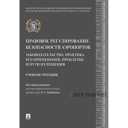 Правовое регулирование безопасности аэропортов. Законодательство, практика его применения, проблемы и пути их решения. Под редакцией Курбанова Р.А.