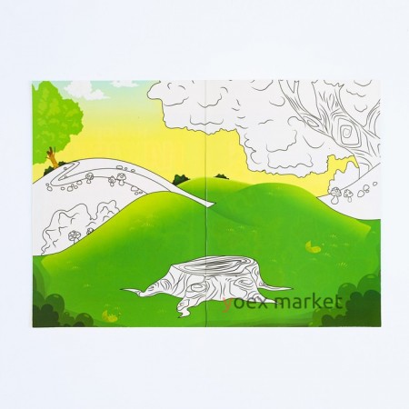 Набор наклеек с раскраской «Лесная сказка», 14.5 × 21 см