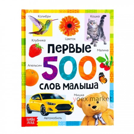 Книга в твёрдом переплёте «Первые 500 слов малыша», 80 стр.