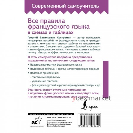 Все правила французского языка в схемах и таблицах. Костромин Г.В.