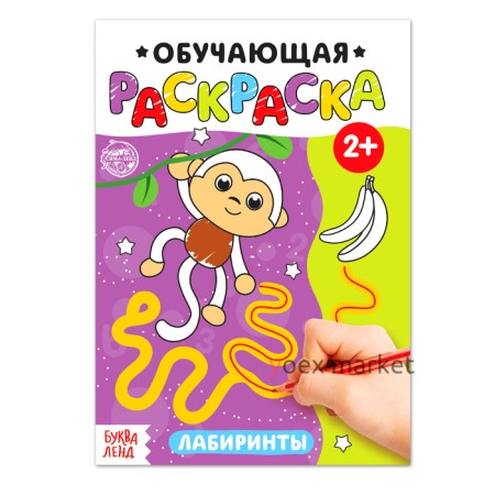 Раскраска «Лабиринты», 12 стр.