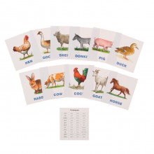 Обучающие карточки English «Животные фермы»