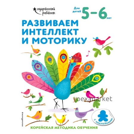 Развиваем интеллект и моторику: для детей 5–6 лет (с наклейками)